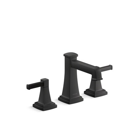 Kohler Riff Widespread Bathroom Sink Fct Matte Black, 1.0 gpm 27399-4K-BL